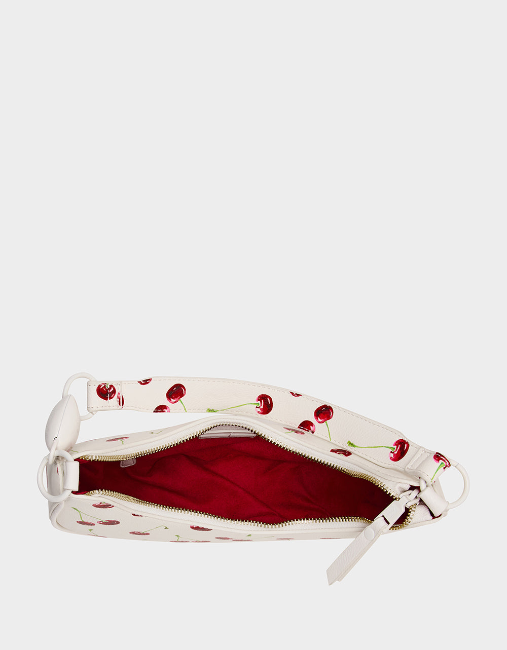 Betsey Johnson Cherry Print Shoulder Bag with Heart Strap
