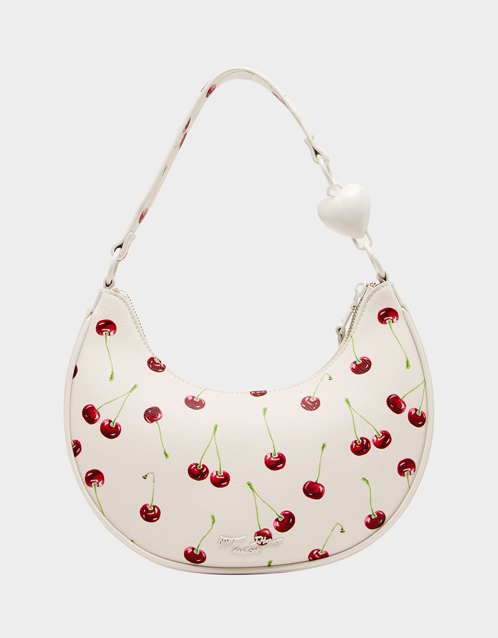Betsey Johnson Cherry Print Shoulder Bag with Heart Strap
