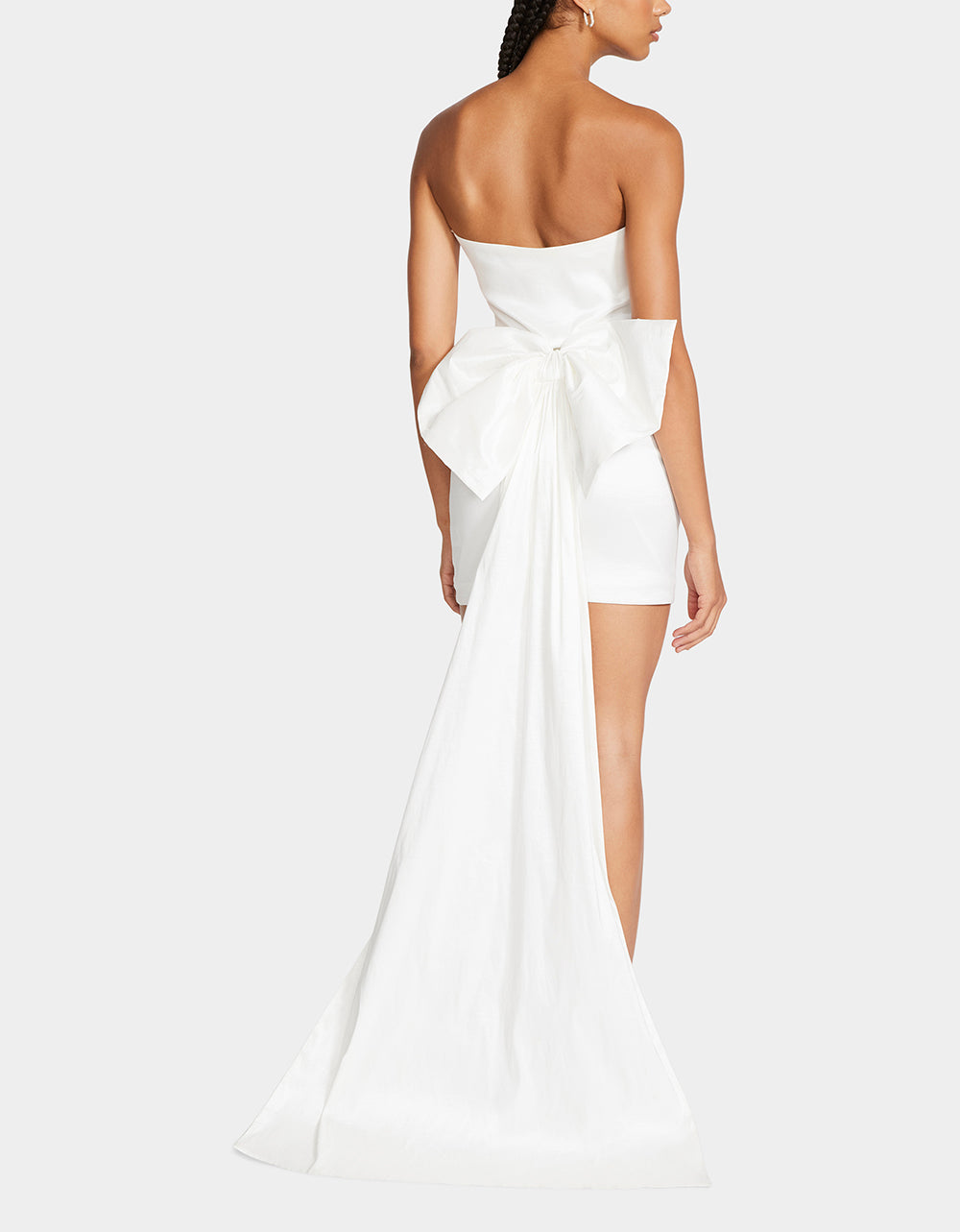 Betsey Johnson Claire White Mini Dress with Removable Bow Train