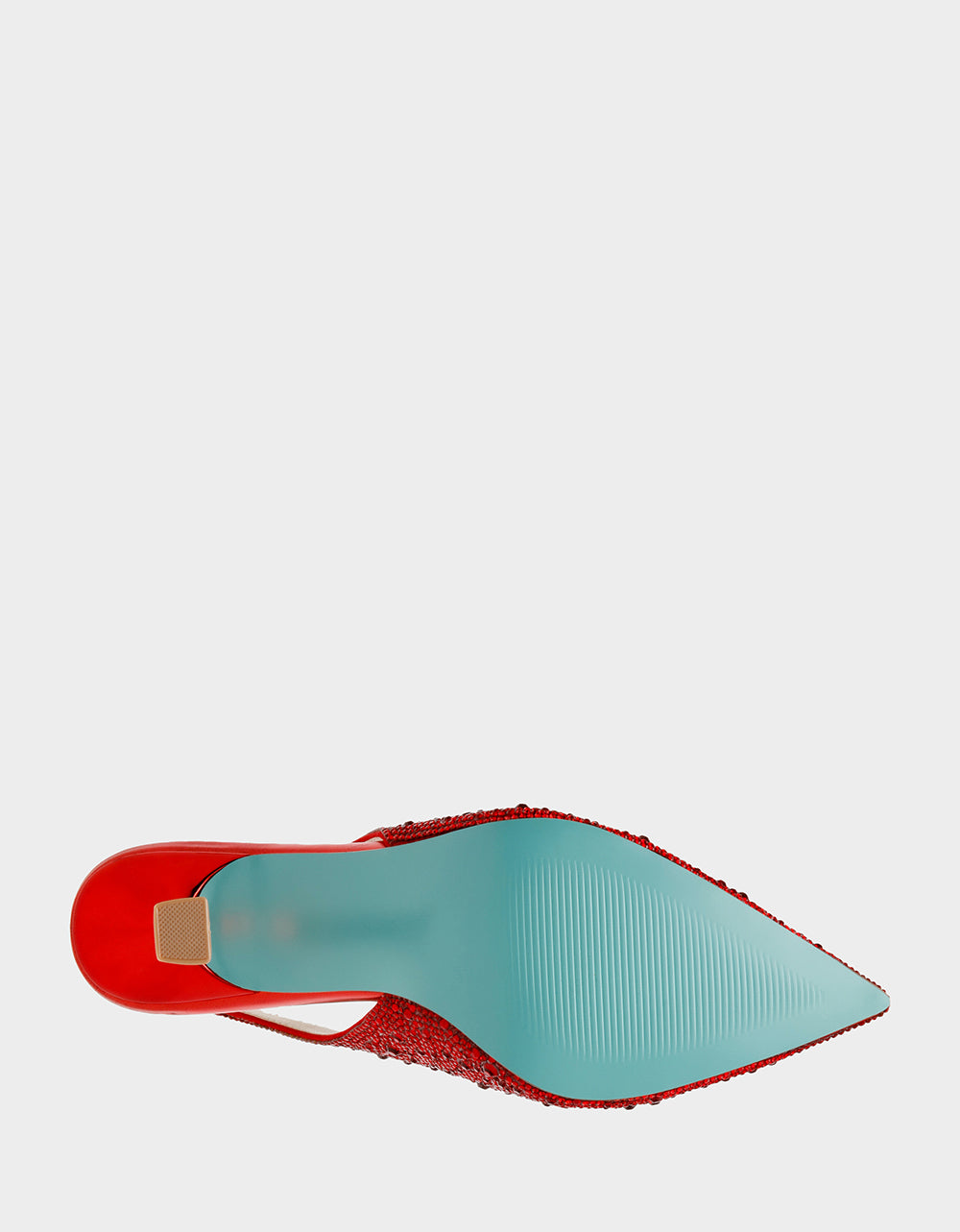 Betsey Johnson Clark Red Rhinestone Slingback Heels